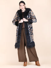 Load image into Gallery viewer, LILA EMBELLISHED COAT BLACK