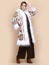 Load image into Gallery viewer, LILA EMBELLISHED COAT IVORY