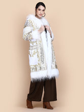Load image into Gallery viewer, KALI EMBELLISHED  COAT IVORY