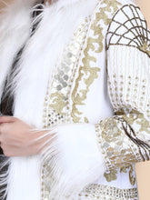 Load image into Gallery viewer, KALI EMBELLISHED  COAT IVORY