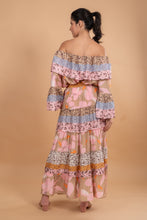 Load image into Gallery viewer, CAMEL FLOWER OFF SHOULDER TOP
