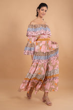 Load image into Gallery viewer, CAMEL FLOWER OFF SHOULDER TOP