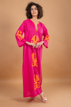 Load image into Gallery viewer, VICKY SIMONE MAXI DRESS PINK/ORANGE SEQUINS