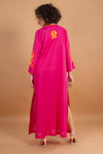 Load image into Gallery viewer, VICKY SIMONE MAXI DRESS PINK/ORANGE SEQUINS
