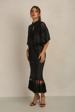 Load image into Gallery viewer, ZAZA BEADED/TASSEL CAPE -BLACK