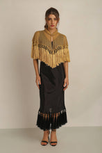 Load image into Gallery viewer, ZAZA BEADED/TASSEL CAPE - GOLD