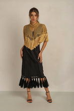 Load image into Gallery viewer, ZAZA BEADED/TASSEL CAPE - GOLD