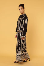 Load image into Gallery viewer, ZIGGY CROPPED JACKET BLACK WITH GOLD APPLIQUE