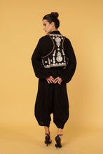 Load image into Gallery viewer, ZIGGY BOLERO BLACK WITH GOLD THREAD