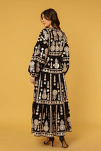 Load image into Gallery viewer, ZIGGY AYANA DRESS BLACK WITH GOLD THREAD