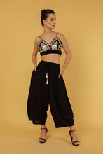 Load image into Gallery viewer, ZIGGY BRALLETE - BLACK WITH GOLD APPLIQUE