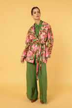 Load image into Gallery viewer, WILD ROSE SHORT COAT, LINED with SASH BELT