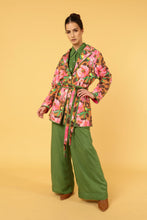 Load image into Gallery viewer, WILD ROSE SHORT COAT, LINED with SASH BELT