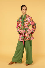 Load image into Gallery viewer, WILD ROSE SHORT COAT, LINED with SASH BELT