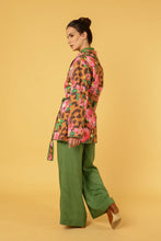 Load image into Gallery viewer, WILD ROSE SHORT COAT, LINED with SASH BELT