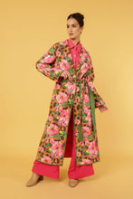 Load image into Gallery viewer, WILD ROSE MAXI COAT with SASH BELT