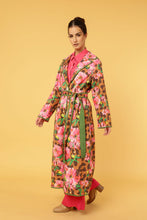 Load image into Gallery viewer, WILD ROSE MAXI COAT with SASH BELT