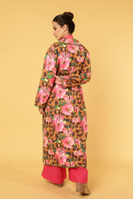 Load image into Gallery viewer, WILD ROSE MAXI COAT with SASH BELT