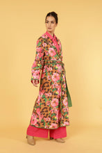 Load image into Gallery viewer, WILD ROSE MAXI COAT with SASH BELT