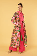Load image into Gallery viewer, WILD ROSE MAXI COAT with SASH BELT