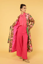 Load image into Gallery viewer, WILD ROSE MAXI COAT with SASH BELT