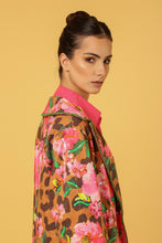 Load image into Gallery viewer, WILD ROSE MAXI COAT with SASH BELT