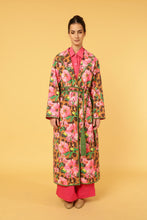Load image into Gallery viewer, WILD ROSE MAXI COAT with SASH BELT