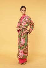 Load image into Gallery viewer, WILD ROSE MAXI COAT with SASH BELT