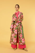 Load image into Gallery viewer, WILD ROSE MAXI COAT with SASH BELT