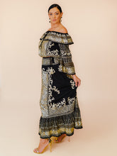 Load image into Gallery viewer, KALI EMBELLISHED OFFSHOULDER TOP BLACK