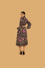 Load image into Gallery viewer, FIERA MIDI DRESS w BELT, LINED