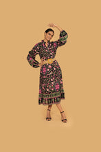 Load image into Gallery viewer, FIERA MIDI DRESS w BELT, LINED