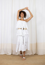 Load image into Gallery viewer, HEIDY 3-Tier White Maxi Dress