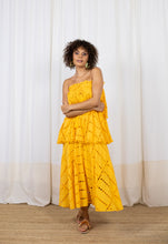 Load image into Gallery viewer, HEIDY 3-Tier Marigold Maxi Dress
