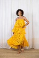 Load image into Gallery viewer, HEIDY 3-Tier Marigold Maxi Dress