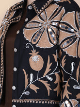 Load image into Gallery viewer, LILA EMBELLISHED CROPPED JACKET BLACK