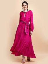 Load image into Gallery viewer, EMMA SOLID DRESS - MAGENTA