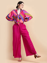 Load image into Gallery viewer, EMMA SOLID PALAZZO PANTS - MAGENTA