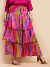 Load image into Gallery viewer, EMMA PRINTED 3 TIERED SKIRT