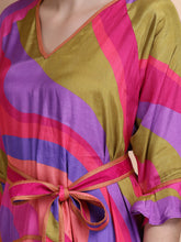 Load image into Gallery viewer, EMMA PRINTED  V NECK FRILLED DRESS