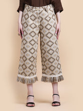 Load image into Gallery viewer, LILY JACQUARD CROPPED PANTS, LINED