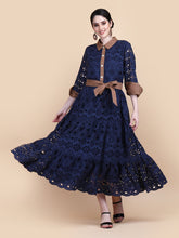 Load image into Gallery viewer, SABRINA EYELET DRESS WITH SASH BELT