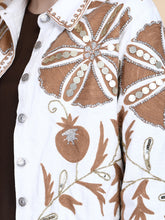 Load image into Gallery viewer, LILA EMBELLISHED CROPPED JACKET IVORY