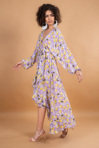 LEMONCELLO WRAP DRESS, BEADED