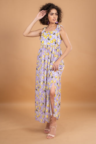 LEMONCELLO SHIRRED TANK DRESS, BEADED