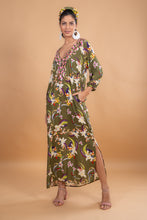 Load image into Gallery viewer, TROPICAL MAXI DRESS SEQUINS