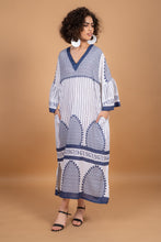 Load image into Gallery viewer, JAIPUR VNECK DRESS WITH SASH BELT, LINED