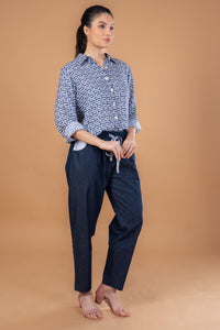 JILLY DENIM DRAWSTRING PANTS