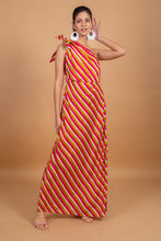 Load image into Gallery viewer, ANNA ONE SHOULDER DRESS  - PINK STRIPES