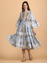 Load image into Gallery viewer, AYANA MIDI DRESS BLUE